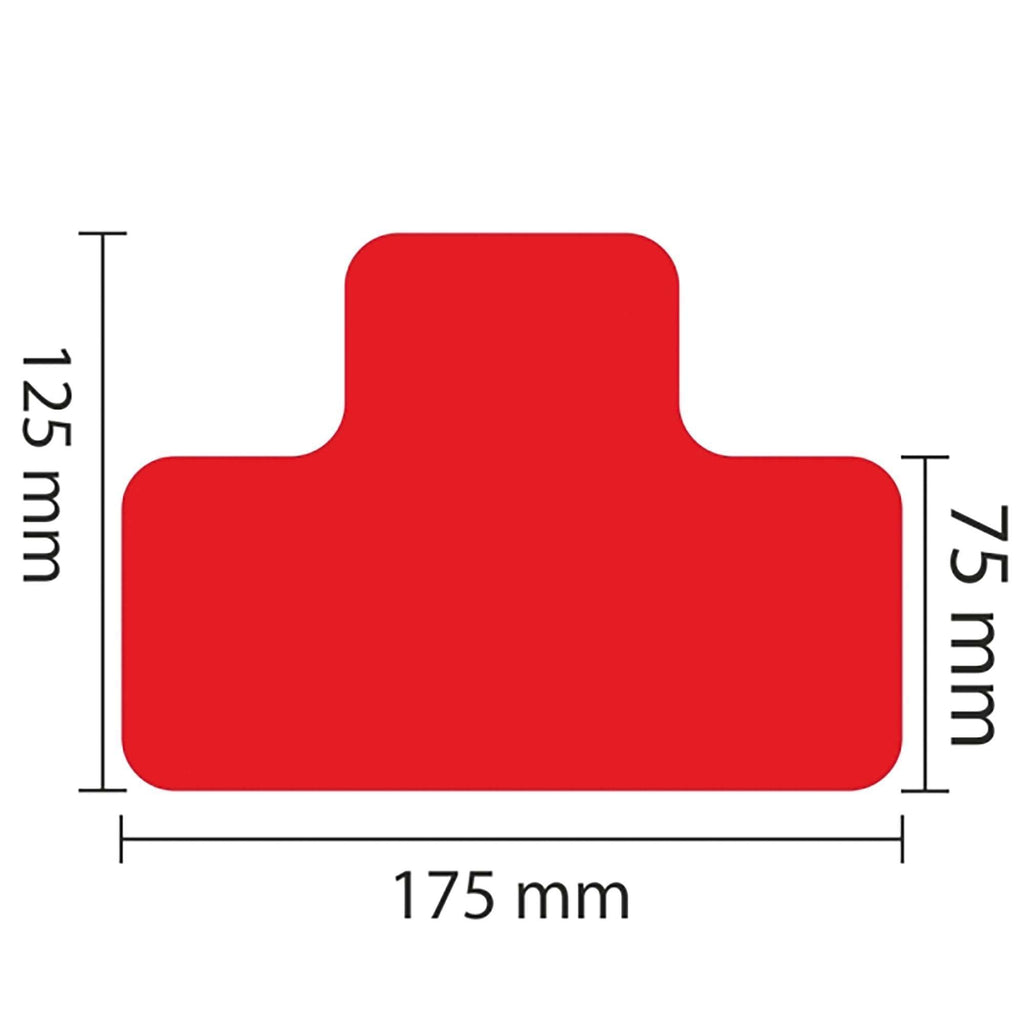 PROline Warehouse & Pallet Zone Markers - Self-Adhesive Stickers - Red