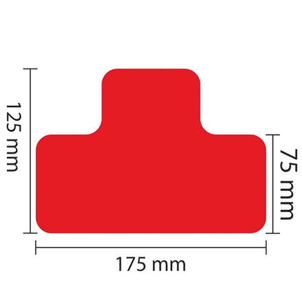 PROline Warehouse & Pallet Zone Markers - Self-Adhesive Stickers - Red