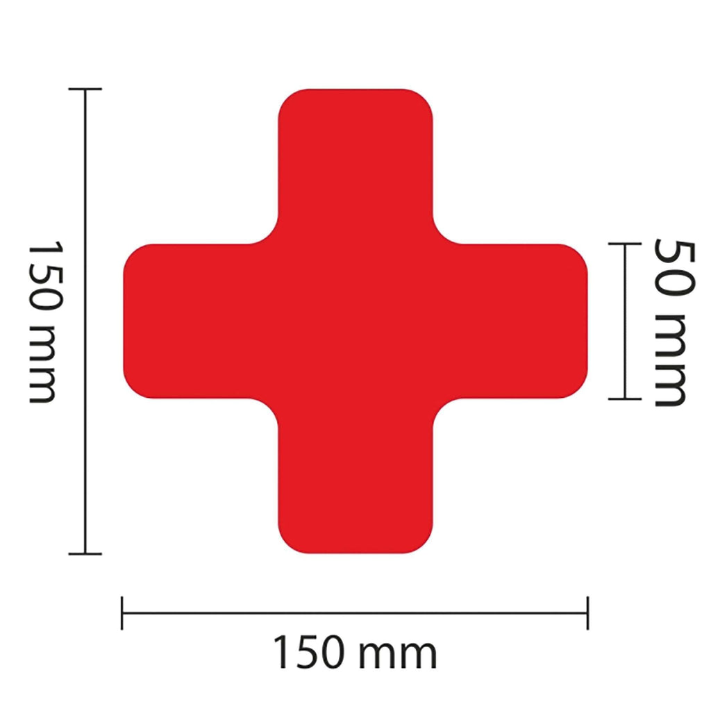 PROline Warehouse & Pallet Zone Markers - Self-Adhesive Stickers - Red