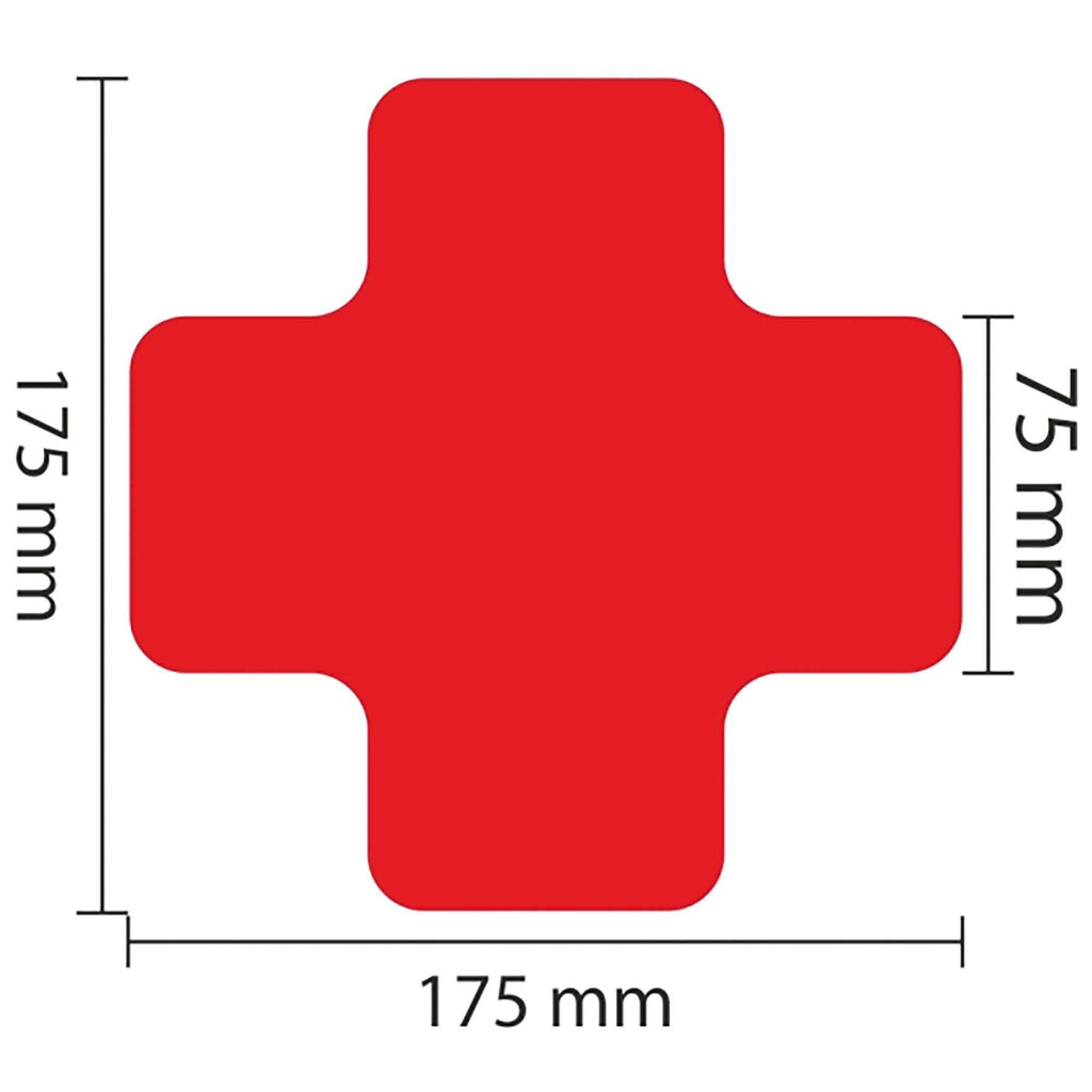 PROline Warehouse & Pallet Zone Markers - Self-Adhesive Stickers - Red