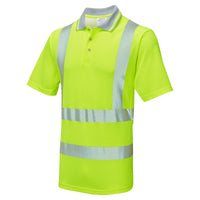 Pulsar Life Mens Hi Vis Yellow Short Sleeved Polo Shirt LFE923-NB