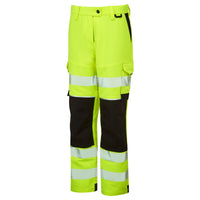 Pulsar Life Mens Hi Vis Yellow Stretch Combat Trousers LFE921