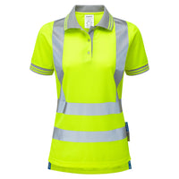 Pulsar Protect Ladies Hi Vis Yellow Polo Shirt P700