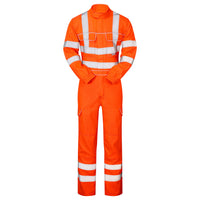 Pulsar Electric Arc Flash & Fire Retardant Antistatic Hi Vis Orange Combat Coverall PRARC05