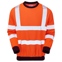 Pulsar Electric Arc Flash & Fire Retardant Hi Vis Orange Sweat Shirt PRARC20