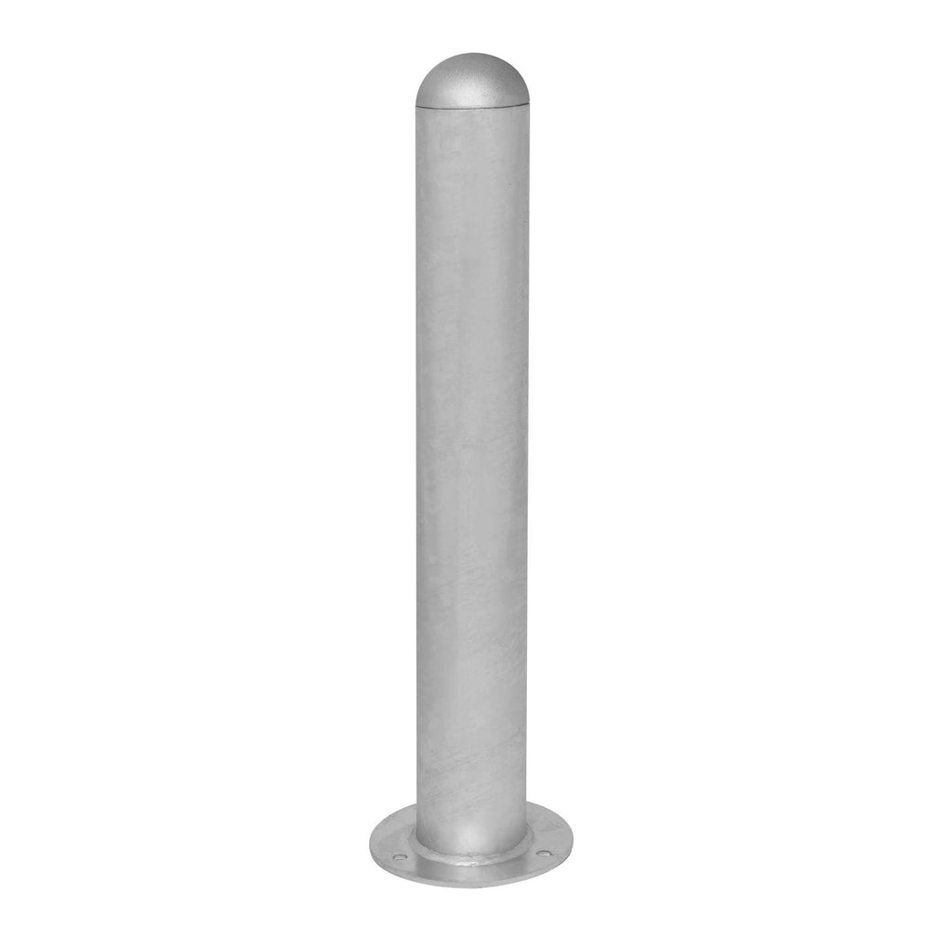 Traffic Line EV Charging Point Protection Bollard | Hot Dip Galvanised Steel (Bolt Down / None)