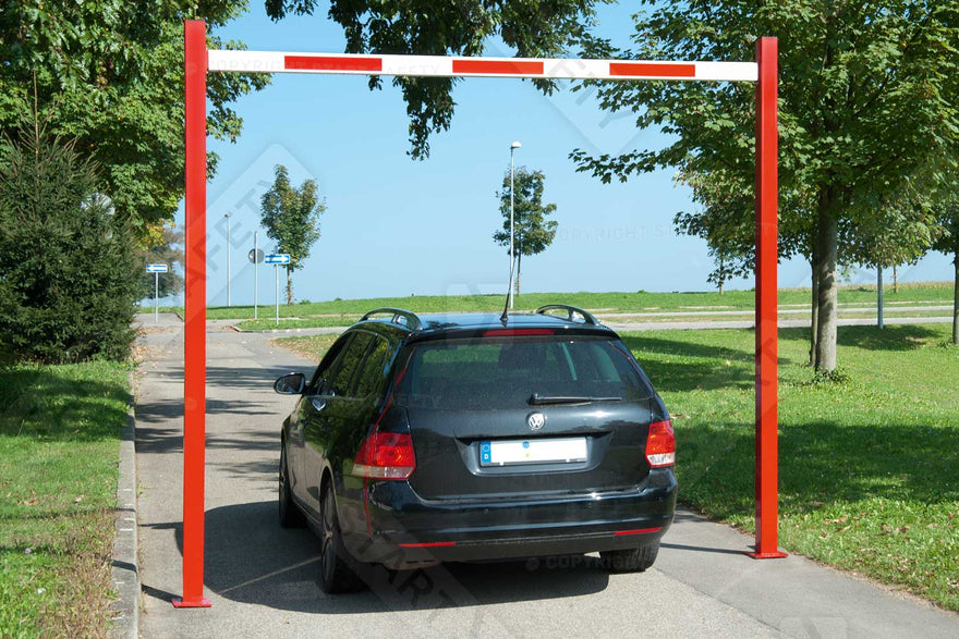 Fixed height barrier installed in park