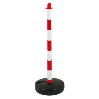 Guarda Post & Base  | Multiple Colours | Chain Barriers (Red & White / Plastic Hollow)