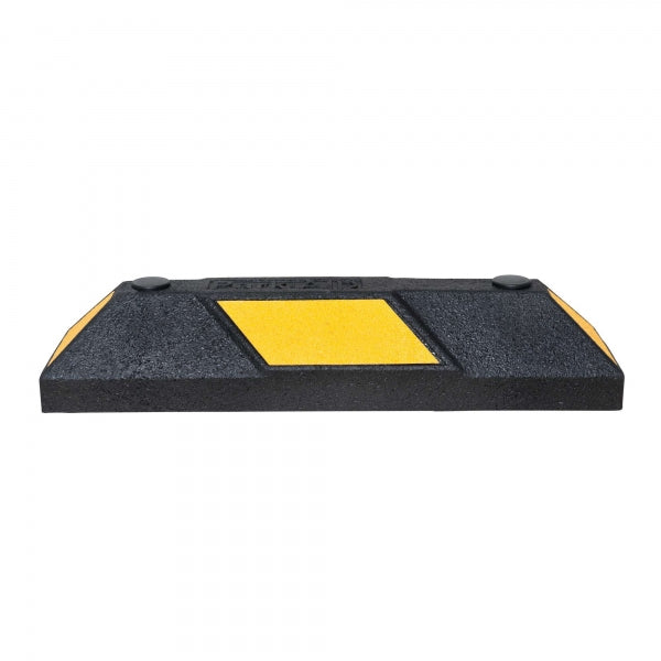 Park-aid Rubber Wheel Stop With Fixings (Yellow & Black / 550mm)
