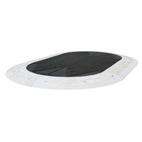 Traffic-Line Gamma ovales Berliner Kissen 30–50 km/h L 2800 x B 1800 x H 70 mm – Schwarz/Weiß