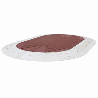 Traffic - Line Gamma 20-30mph Oval Speed Cushion L2800(mm) x W1800(mm) x H70(mm) - Red/White