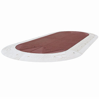 Traffic-Line Gamma ovales Berliner Kissen 30–50 km/h L 3800 x B 1800 x H 70 mm – Rot/Weiß