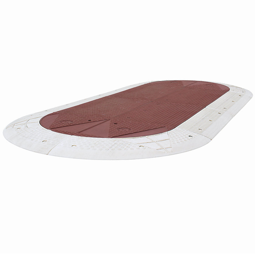 Traffic - Line Gamma 20-30mph Oval Speed Cushion L3800(mm) x W1800(mm) x H70(mm) - Red/White