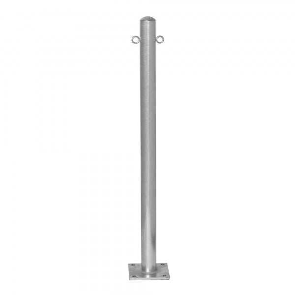 Traffic Line Barrier Post Bolt Down 60mm Galv 2 Eyelets
