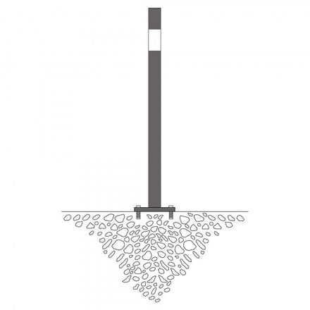 Traffic Line Barrier Post Bolt Down 60mm Galv_anthracite_wb Diagram