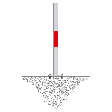Traffic Line Barrier Post Bolt Down 60mm Galv