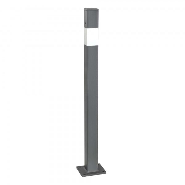Traffic Line Barrier Post Bolt Down 70x70 Galv_anthracite_wb 0 Eyelets