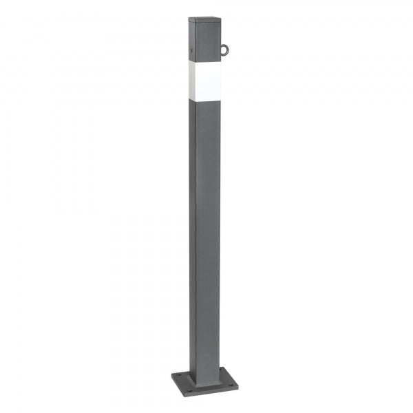 Traffic Line Barrier Post Bolt Down 70x70 Galv_anthracite_wb 1 Eyelets