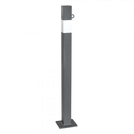 Traffic Line Barrier Post Bolt Down 70x70 Galv_anthracite_wb 1 Eyelets
