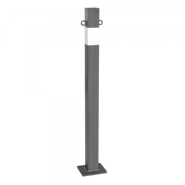 Traffic Line Barrier Post Bolt Down 70x70 Galv_anthracite_wb 2 Eyelets