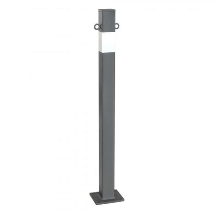 Traffic Line Barrier Post Bolt Down 70x70 Galv_anthracite_wb 2 Eyelets