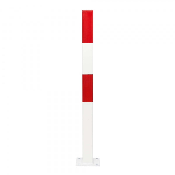 Traffic Line Barrier Post Bolt Down 70x70 Galv_red_white 0 Eyelets