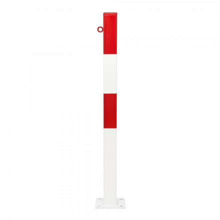 Traffic Line Barrier Post Bolt Down 70x70 Galv_red_white 1 Eyelet
