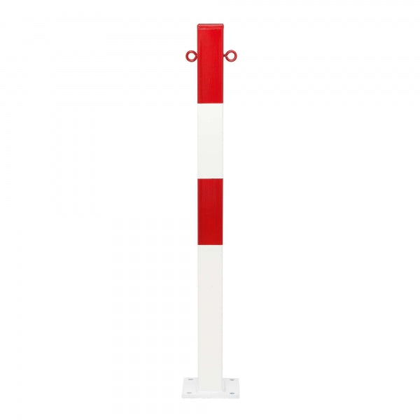 Traffic Line Barrier Post Bolt Down 70x70 Galv_red_white 2 Eyelets