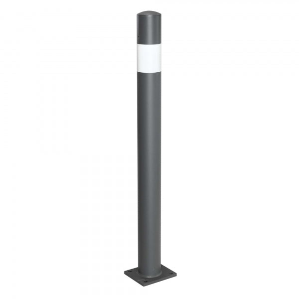 Traffic Line Barrier Post Bolt Down 90mm Galv_anthracite_wb 0 Eyelets