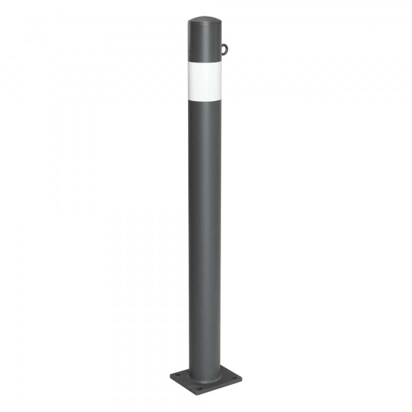 Traffic Line Barrier Post Bolt Down 90mm Galv_anthracite_wb 1 Eyelet