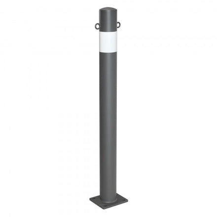 Traffic Line Barrier Post Bolt Down 90mm Galv_anthracite_wb 2 Eyelets