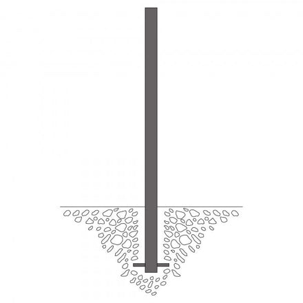 Traffic Line Barrier Post Cast In 60mm Galv