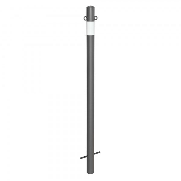 Traffic Line Barrier Post Cast In 60mm Galv_anthracite_wb 2 Eyelets