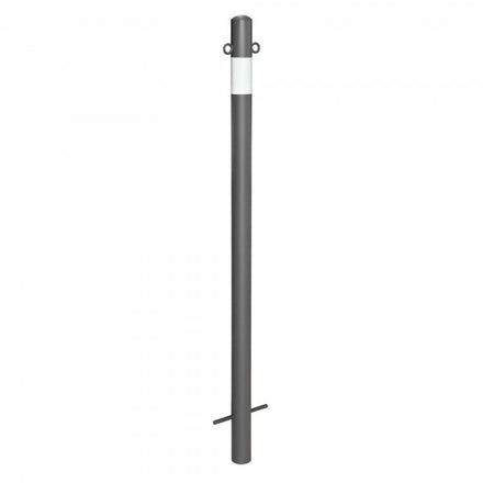 Traffic Line Barrier Post Cast In 60mm Galv_anthracite_wb 2 Eyelets