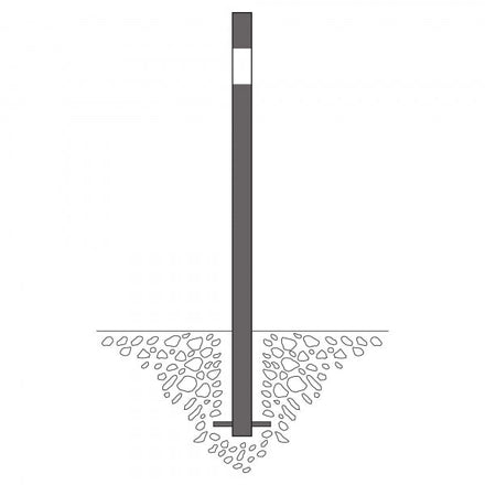 Traffic Line Barrier Post Cast In 60mm Galv_anthracite_wb Diagram