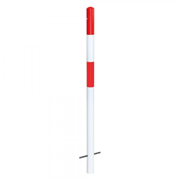 Traffic Line Barrier Post Cast In 60mm Galv_red_white 0 Eyelets