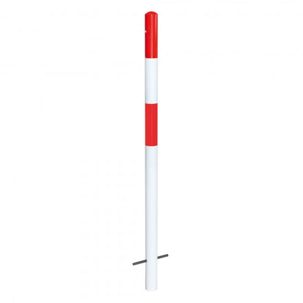 Traffic Line Barrier Post Cast In 60mm Galv_red_white 0 Eyelets