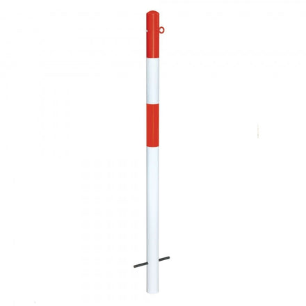 Traffic Line Barrier Post Cast In 60mm Galv_red_white 1 Eyelet