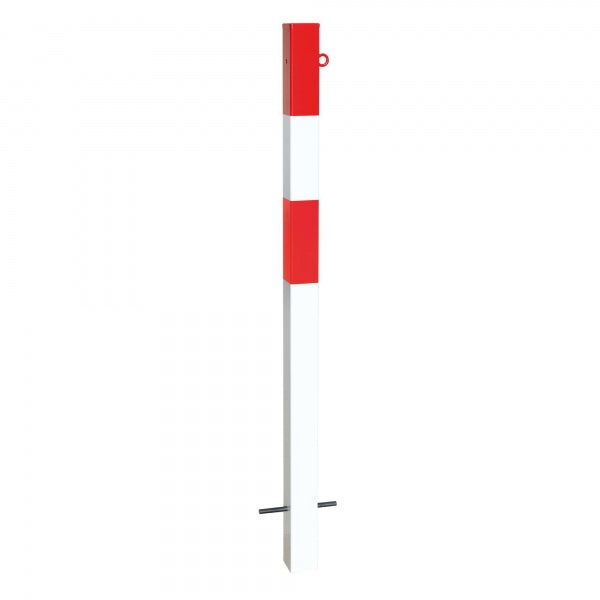 Traffic Line Barrier Post Cast In 70x70 Galv_red_white 1 Eyelet