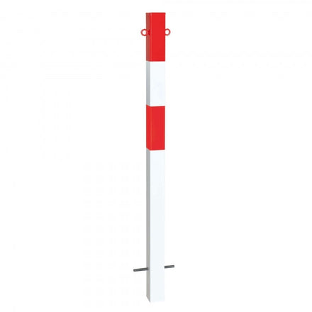 Traffic Line Barrier Post Cast In 70x70 Galv_red_white 2 Eyelets
