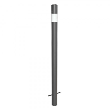 Traffic Line Barrier Post Cast In 76mm Galv_anthracite_wb 0 Eyelets