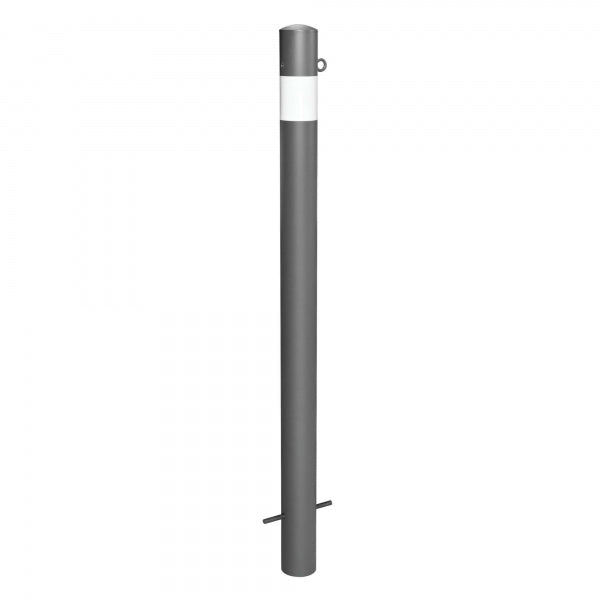 Traffic Line Barrier Post Cast In 90mm Galv_anthracite_wb 1 Eyelet