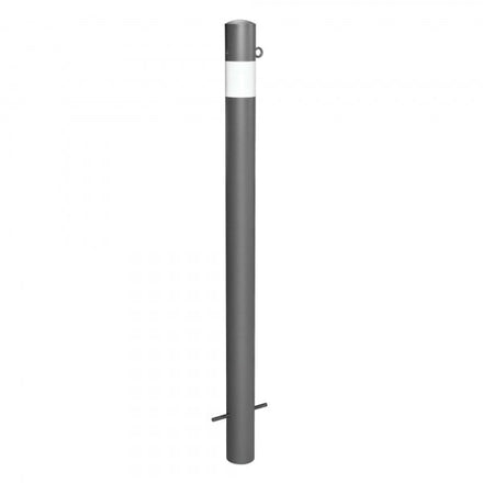 Traffic Line Barrier Post Cast In 90mm Galv_anthracite_wb 1 Eyelet