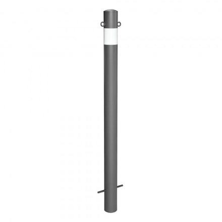 Traffic Line Barrier Post Cast In 90mm Galv_anthracite_wb 2 Eyelets