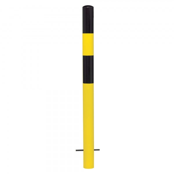 Traffic Line Barrier Post Cast In 90mm Galv_black_yellow 0 Eyelets