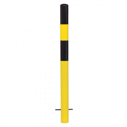 Traffic Line Barrier Post Cast In 90mm Galv_black_yellow 0 Eyelets