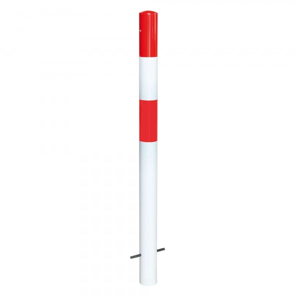 Traffic Line Barrier Post Cast In 90mm Galv_red_white 0 Eyelets