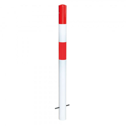 Traffic Line Barrier Post Cast In 90mm Galv_red_white 0 Eyelets