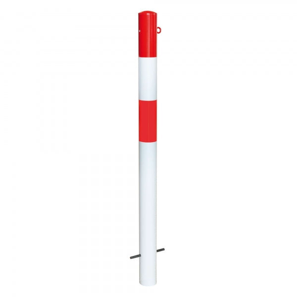 Traffic Line Barrier Post Cast In 90mm Galv_red_white 1 Eyelet
