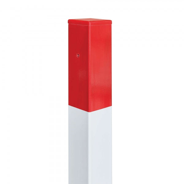Traffic Line Barrier Post Galv_red_white Square Top